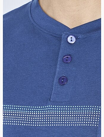 Pyjama col tunisien jersey coton bas resserrés - Afibel