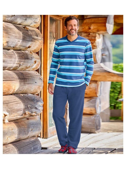 Pyjama Col V Polaire Hivernal - ATLAS FOR MEN - Kiabi Pyjama Col V Polaire Hivernal - ATLAS FOR MEN - Kiabi