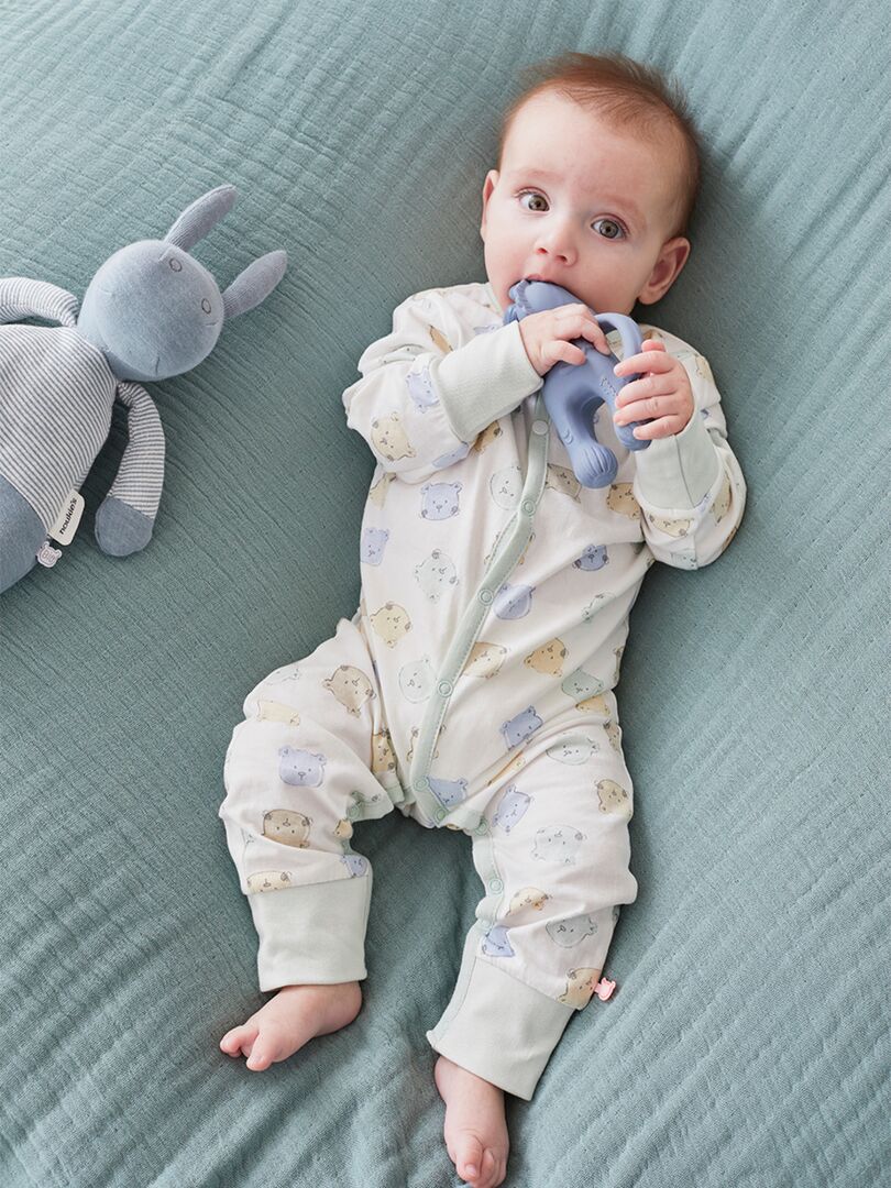 Pyjama pour Bébé Lot de 3 Combinaison en Coton Garçon Fille Grenouillères  Manche Longues