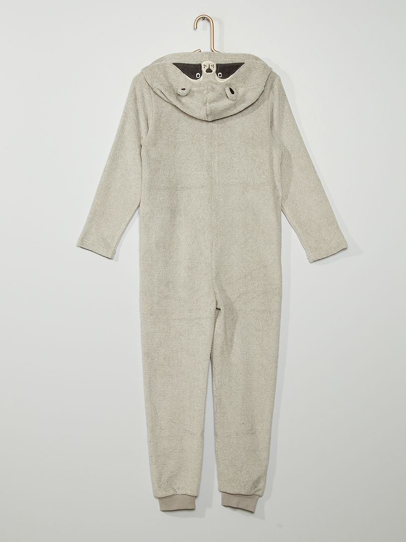 Pyjama combi 'raton laveur' GRIS - Kiabi