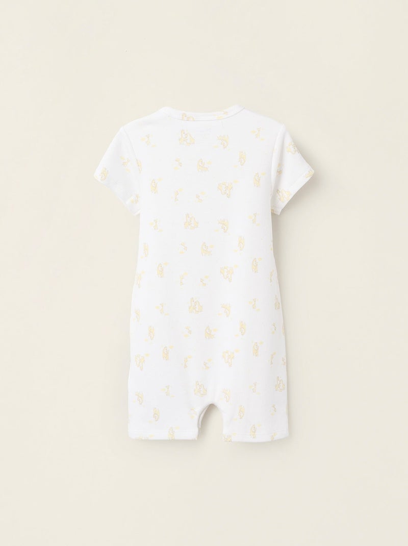 Pyjama Combi-short avec Motif Blanc - Kiabi