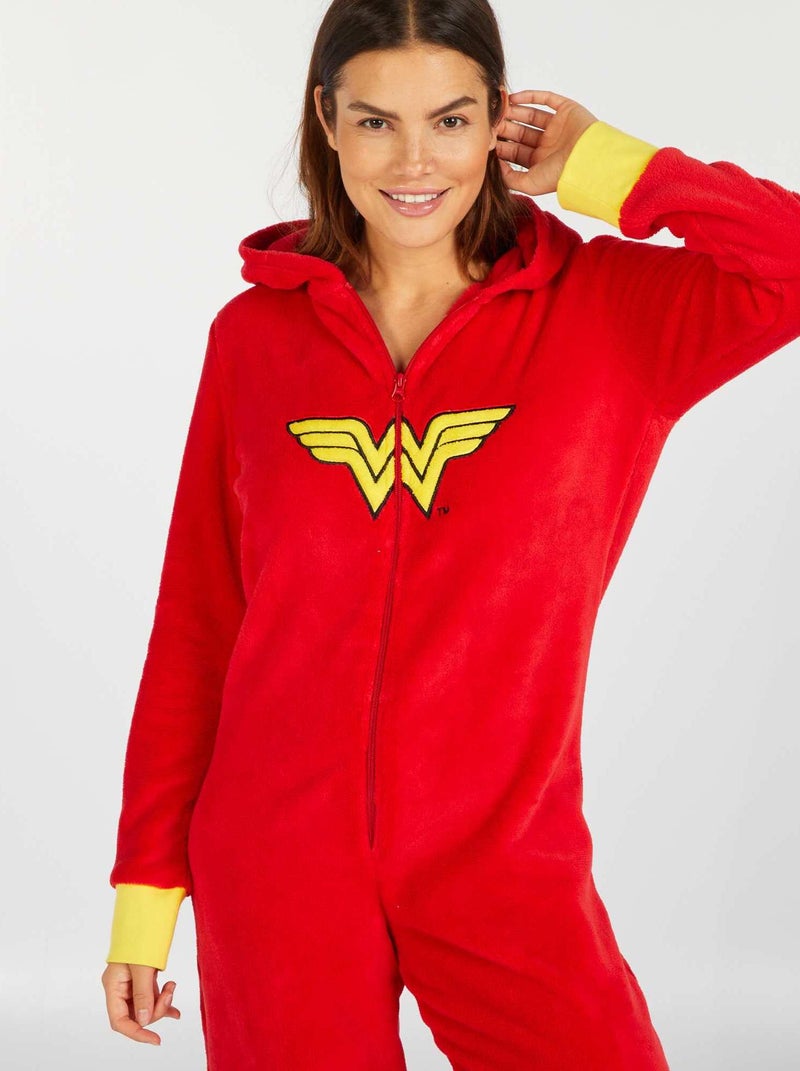 Pyjama combinaison en maille doudou 'Dc Cosmics Originals' Rouge - Kiabi