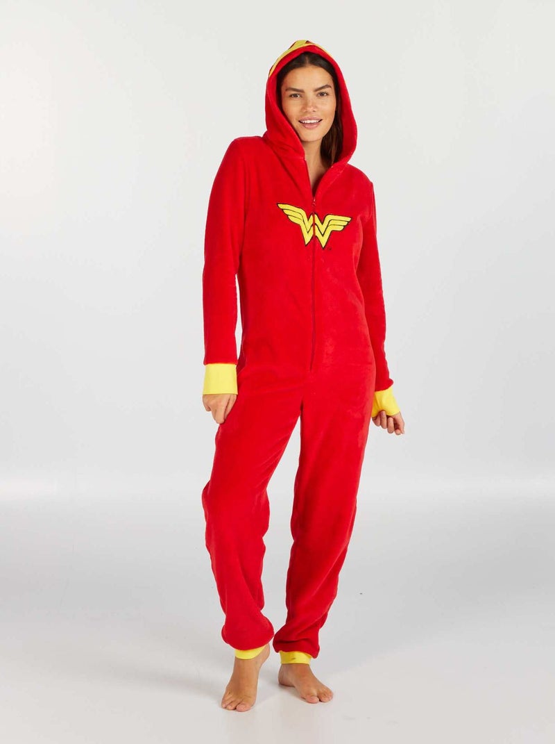 Pyjama combinaison en maille doudou 'Dc Cosmics Originals' Rouge - Kiabi