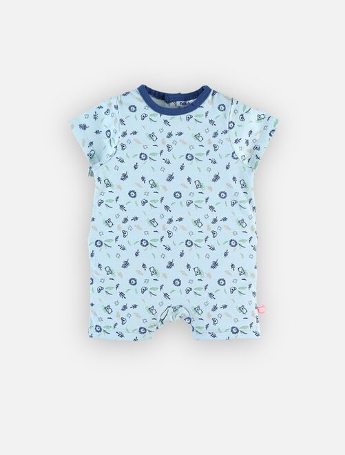 Pyjama Bébé En Coton Bio À Zip - Uni - Rose - Kiabi - 21.90€