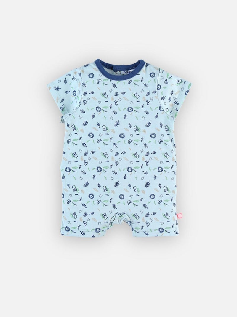 Pyjama combishort à imprimés en coton BIO, - Noukie's Bleu - Kiabi