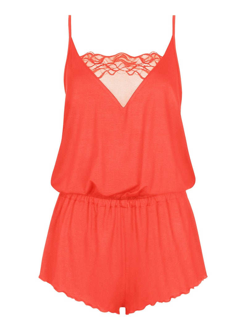 Pyjama combishort de nuit Dione Rouge - Kiabi