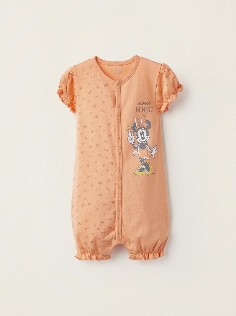 Pyjama Combishort en Coton Bébé Fille 'Sweet Minnie'   MINNIE Orange clair - Kiabi