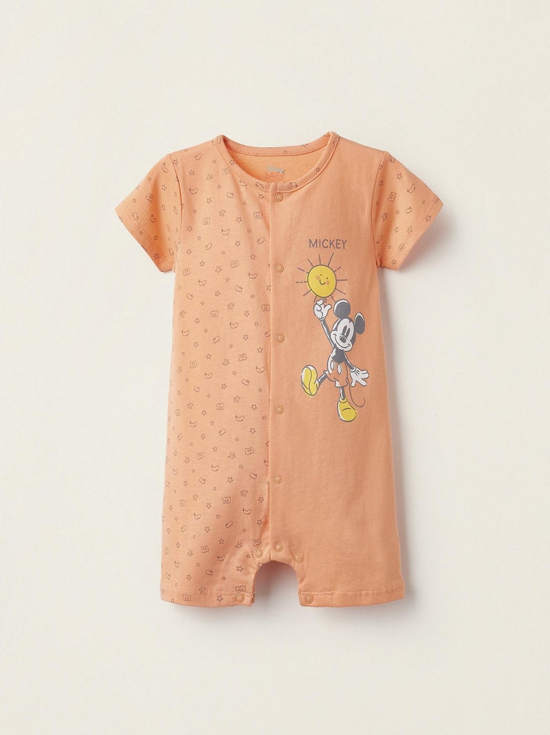Pyjama Combishort en Coton Bébé Garçon 'Mickey'   MICKEY Orange clair - Kiabi