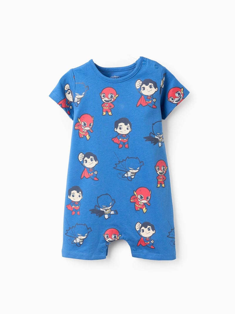 Pyjama-Combishort en Coton DC Comics Bleu - Kiabi