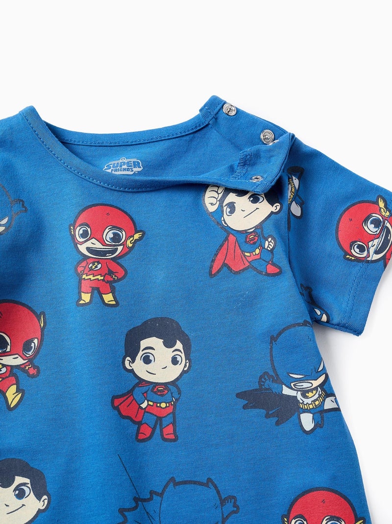 Pyjama-Combishort en Coton DC Comics Bleu - Kiabi