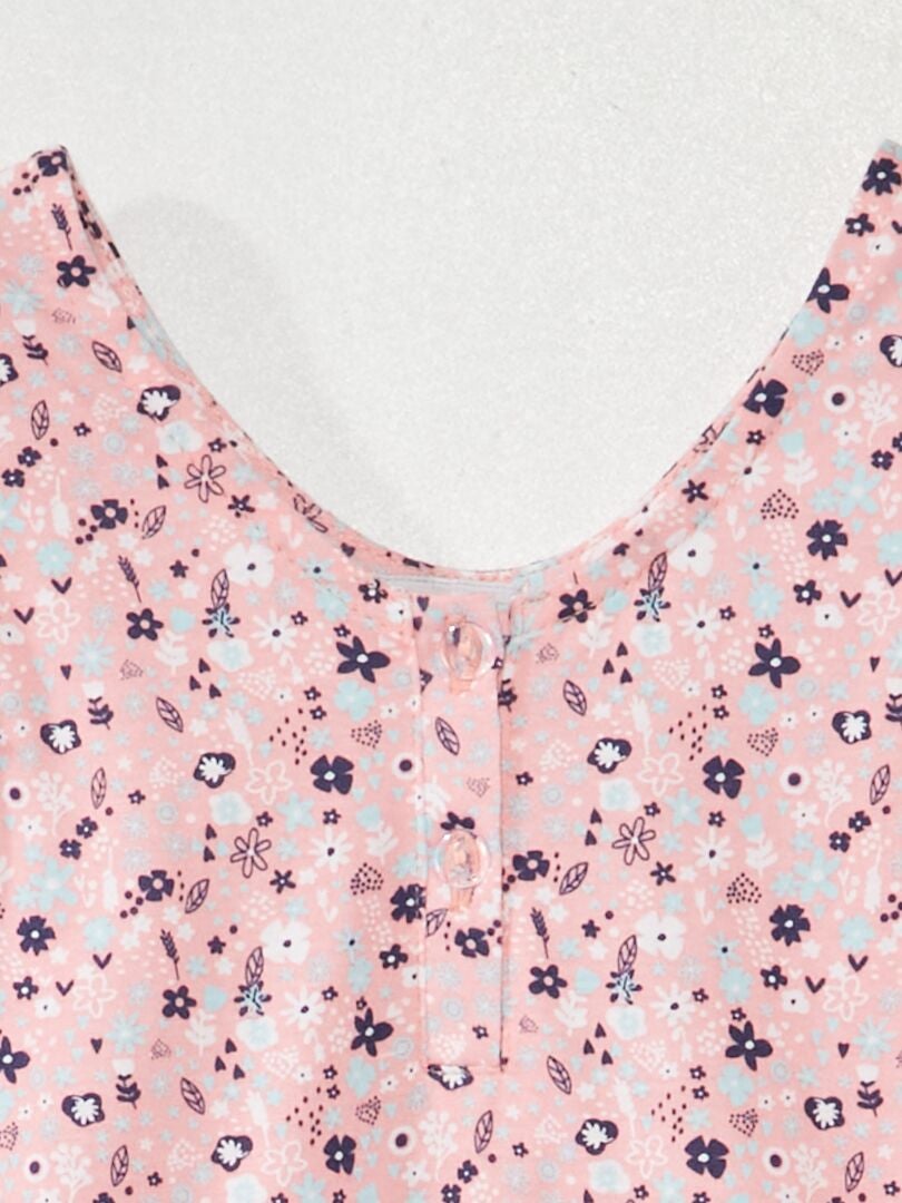 Pyjama combishort en jersey Rose - Kiabi