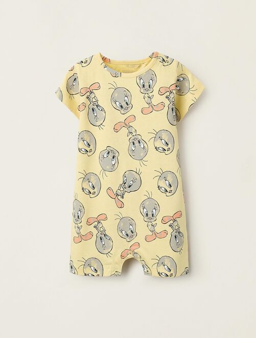 Pyjama-combishort jaune pour bébé manches courtes WARNER TWEETY - Kiabi