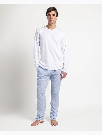 Pyjama compact en popeline à manches longues pour homme ADMAS HOME