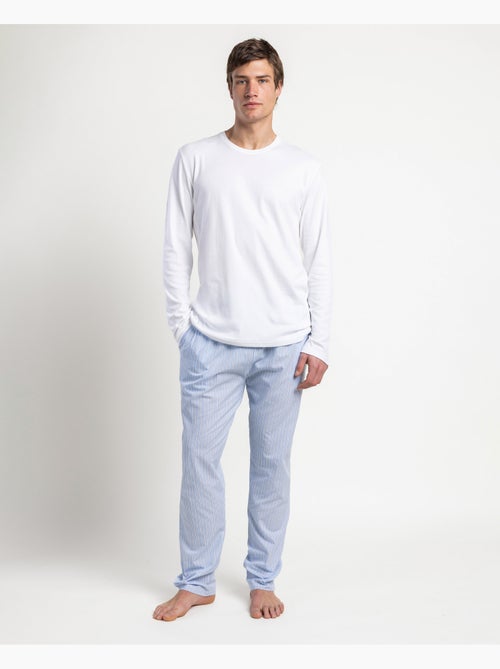 Pyjama compact en popeline à manches longues pour homme ADMAS HOME - Kiabi Pyjama compact en popeline à manches longues pour homme ADMAS HOME - Kiabi