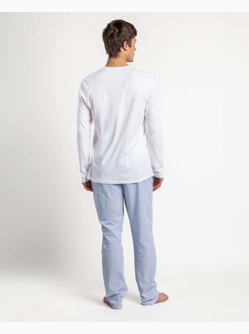 Pyjama compact en popeline à manches longues pour homme ADMAS HOME - Kiabi Pyjama compact en popeline à manches longues pour homme ADMAS HOME - Kiabi