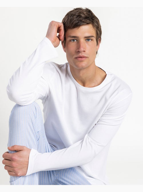 Pyjama compact en popeline à manches longues pour homme ADMAS HOME - Kiabi Pyjama compact en popeline à manches longues pour homme ADMAS HOME - Kiabi