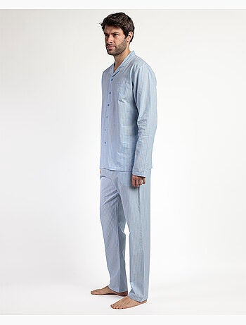 Pyjama compact ouvert en popeline à manches longues pour homme ADMAS HOME