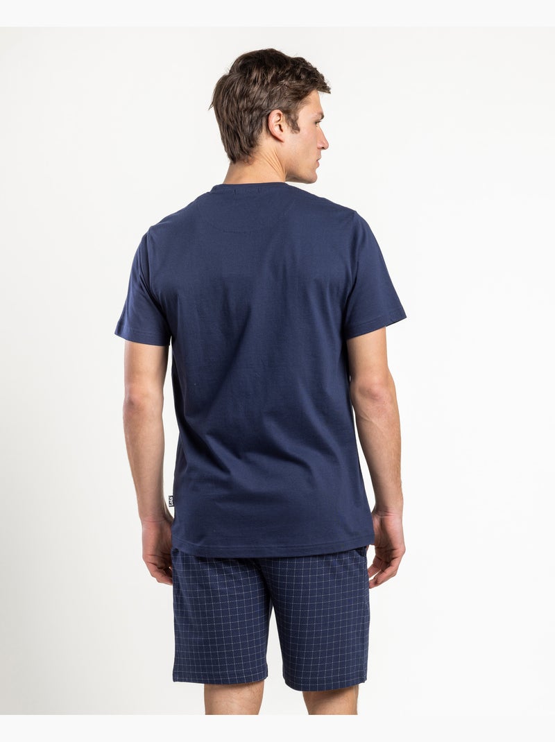 Pyjama conducteur à manches courtes pour homme LOIS Bleu marine - Kiabi