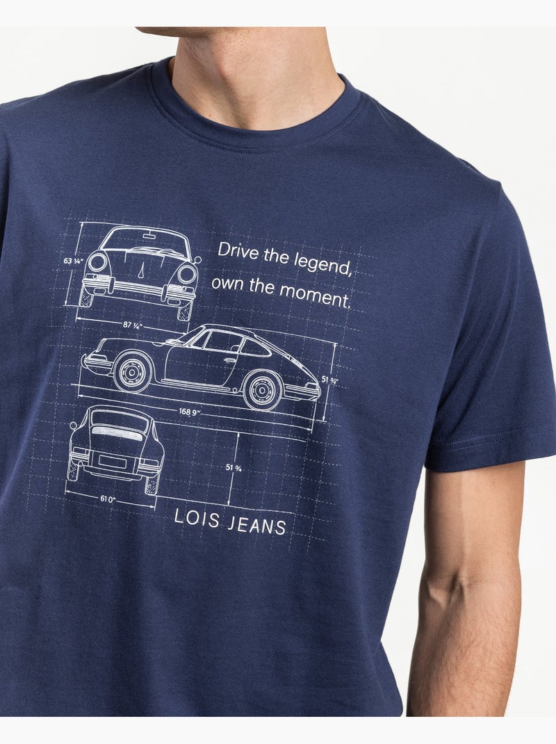 Pyjama conducteur à manches courtes pour homme LOIS Bleu marine - Kiabi