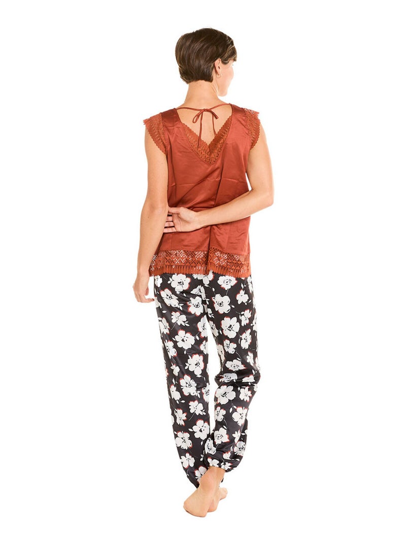 Pyjama COOKIE - Camille Cerf & Pomm'Poire Noir Orange - Kiabi