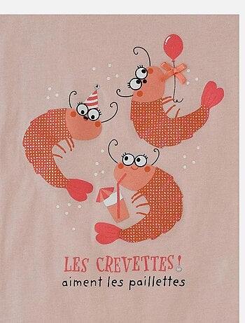 Pyjama Corsaire Jersey 'crevette À Paillettes''doo&bo'