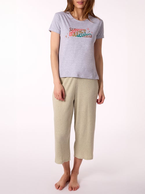 Pyjama COSMIC COWGIRL gris - MELISSA BROWN - Kiabi Pyjama COSMIC COWGIRL gris - MELISSA BROWN - Kiabi