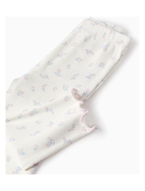 Pyjama côtelé à motif floral pour bébé fille manches longues ESSENTIALS LINE - Kiabi