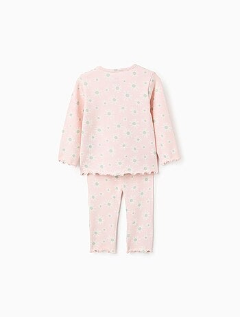 Pyjama Côtelé avec Motif Floral