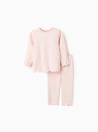 Pyjama Côtelé avec Motif Floral