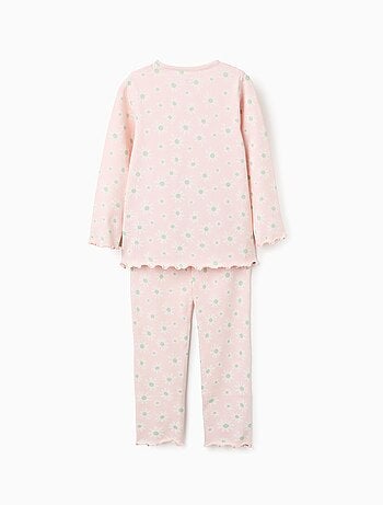 Pyjama Côtelé avec Motif Floral