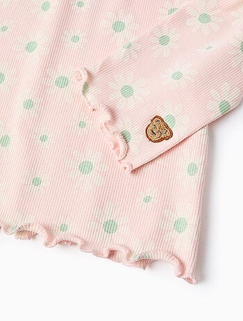 Pyjama Côtelé avec Motif Floral