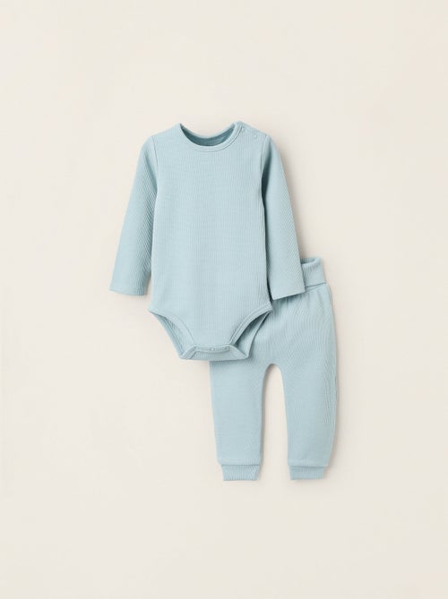 Pyjama Côtelé de Body et Pantalon - Kiabi