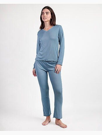 Pyjama pantalon top manches longues soft canale