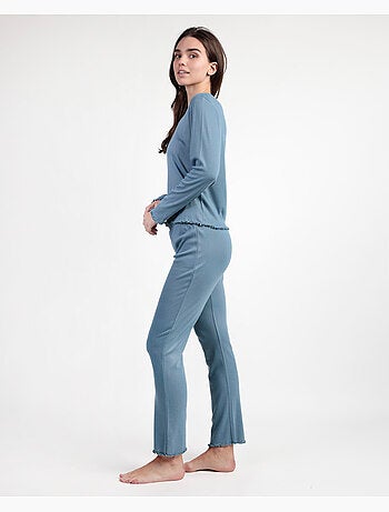 Pyjama pantalon top manches longues soft canale
