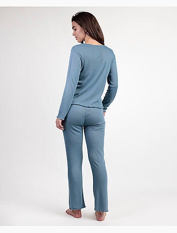 Pyjama pantalon top manches longues soft canale