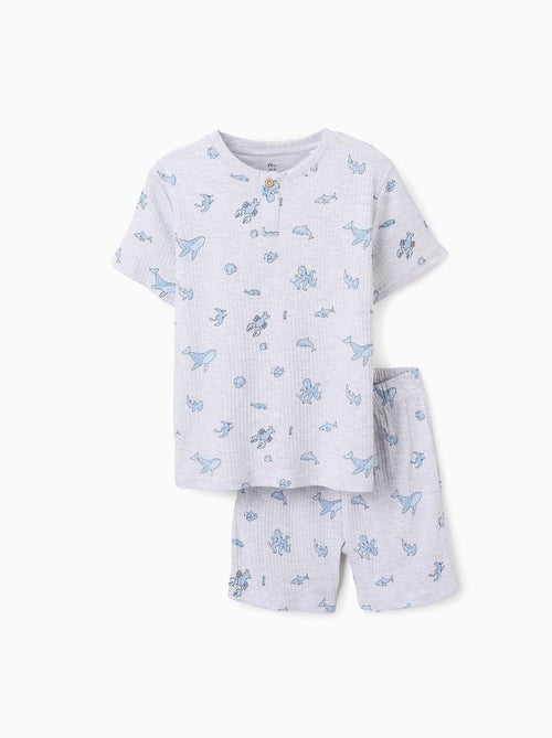 Pyjama Côtelé en Coton - Kiabi