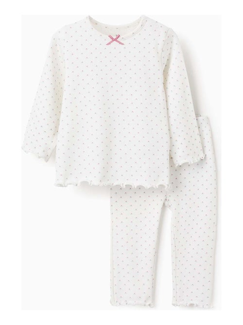 Pyjama Côtelé Floral - Kiabi