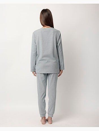 Pyjama côtelé ultra-doux à manches longues pour femme ADMAS HOME