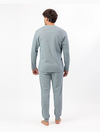Pyjama côtelé ultra-doux à manches longues pour homme ADMAS HOME