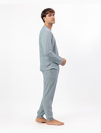 Pyjama côtelé ultra-doux à manches longues pour homme ADMAS HOME