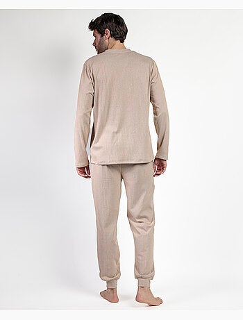Pyjama côtelé ultra-doux à manches longues pour homme ADMAS HOME