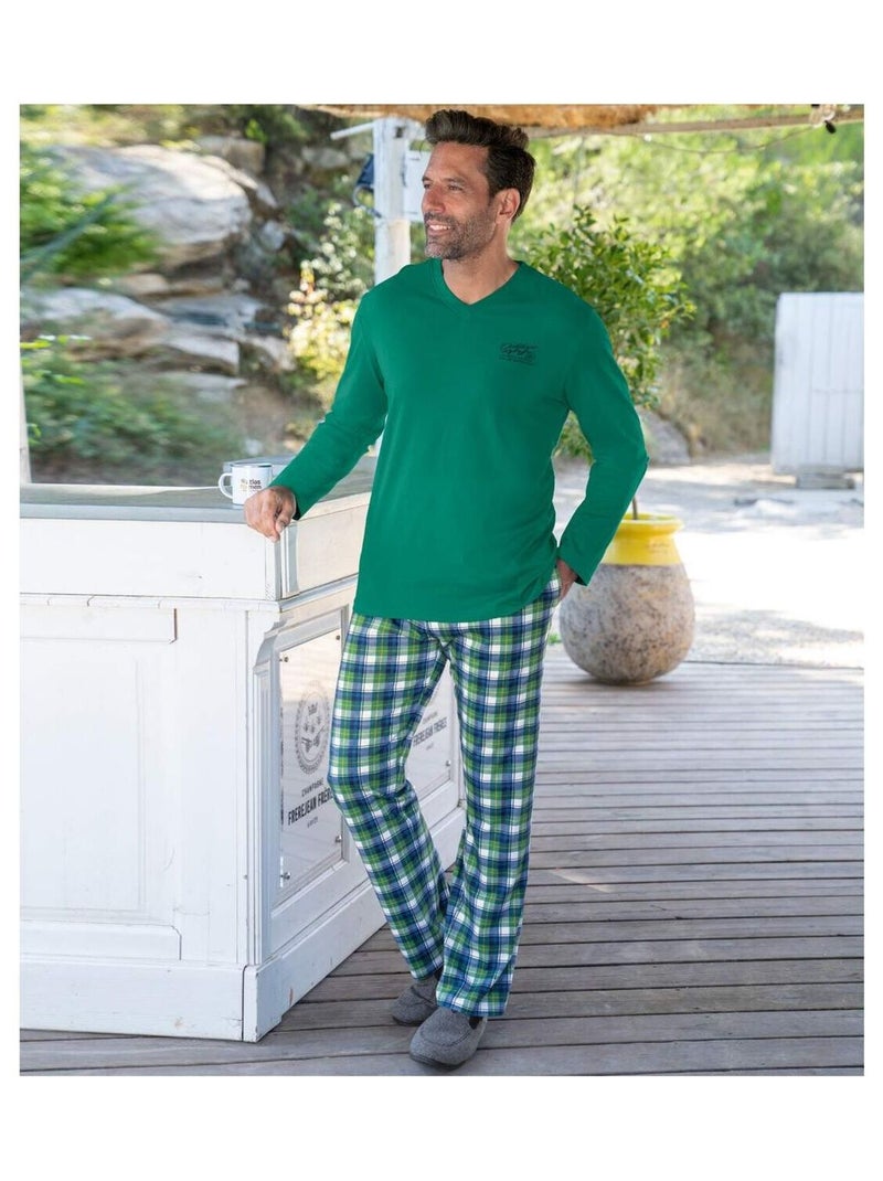 Pyjama Coton - ATLAS FOR MEN Vert - Kiabi