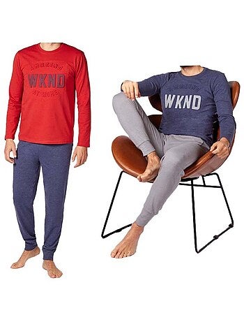 Pyjama COTON ALAN BROWN - Pack de 2