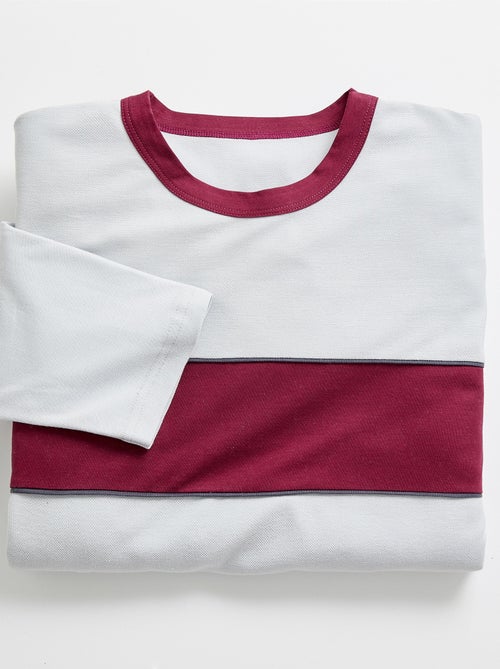 Pyjama coton bicolore - Kiabi
