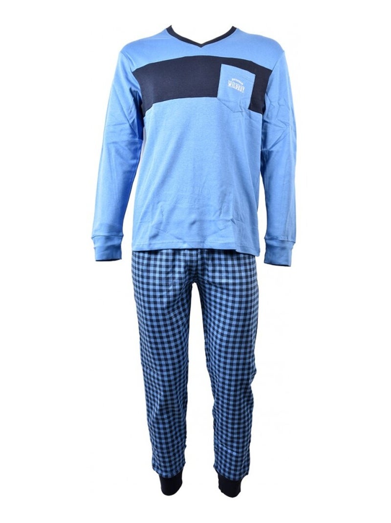 Pyjama COTON Bleu - Kiabi