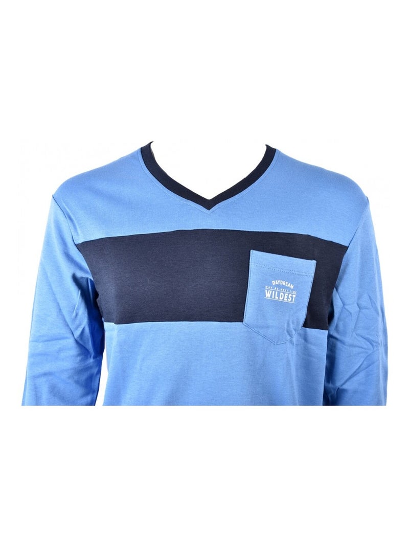 Pyjama COTON Bleu - Kiabi