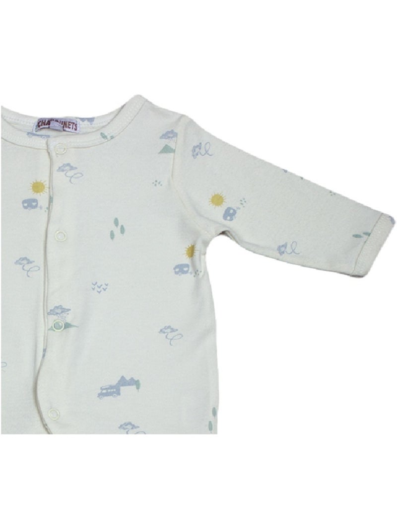 Pyjama Coton "Camping" Les Chatounets Ecru - Kiabi