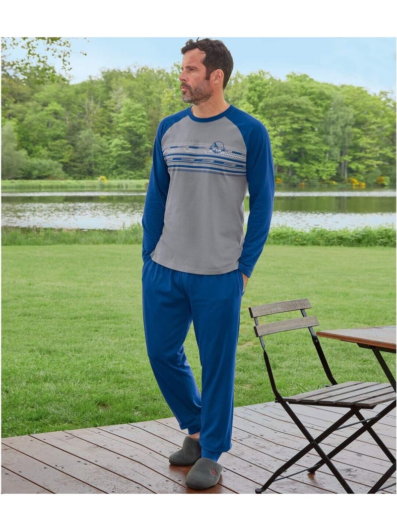 Pyjama coton eagle land   - atlas for men Bleu marine - Kiabi