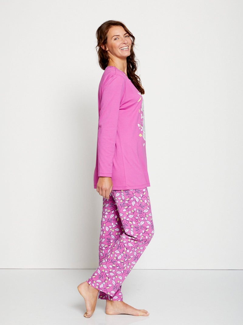 Pyjama coton imprimé motif koala - Afibel Rose - Kiabi