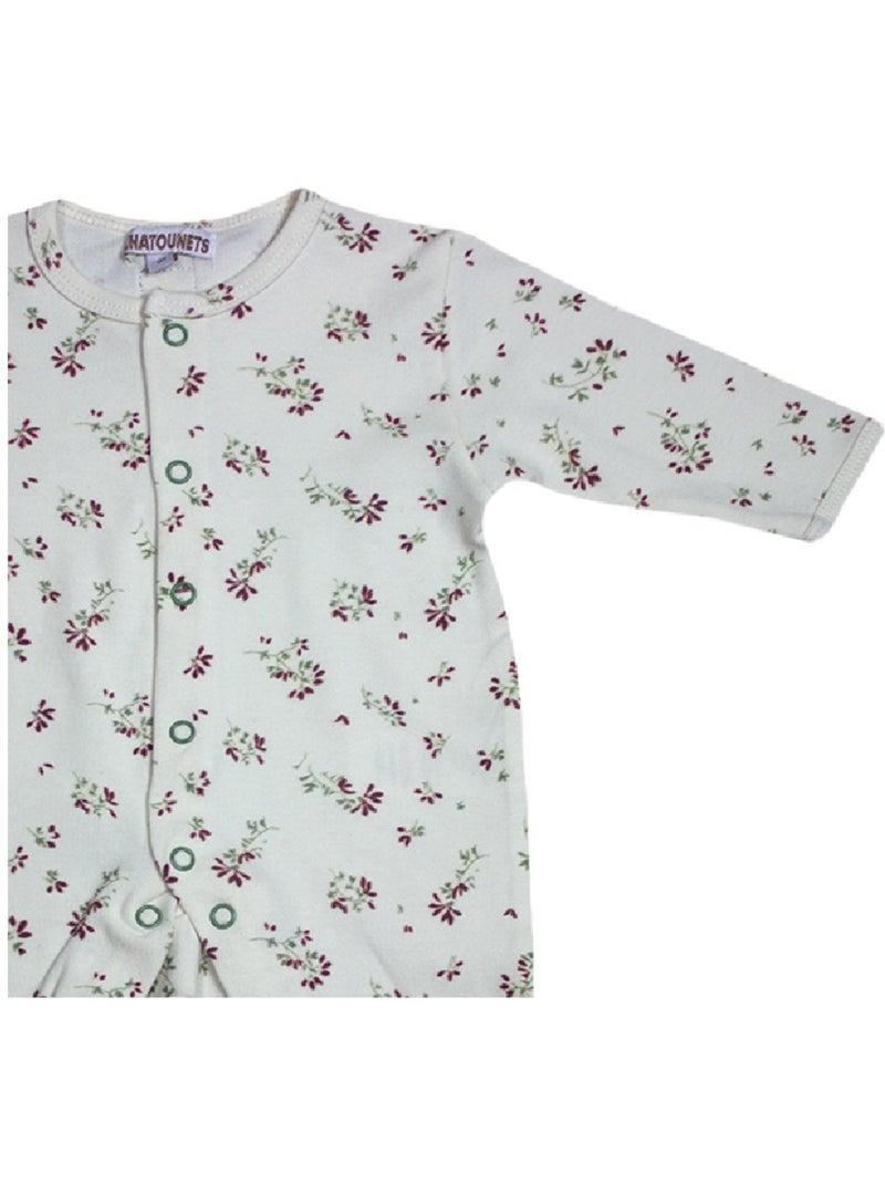 Pyjama Coton "Lilas" Les Chatounets Blanc cassé - Kiabi